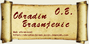 Obradin Brašnjević vizit kartica